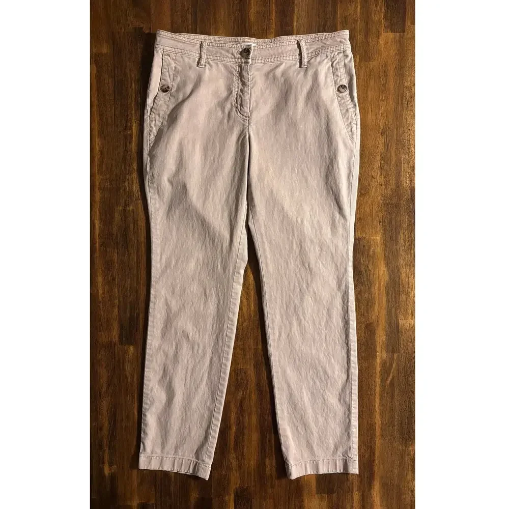 J. Jill Women’s 8 Petite Pants Mid Rise Chino Tapered Slim Straight Leg